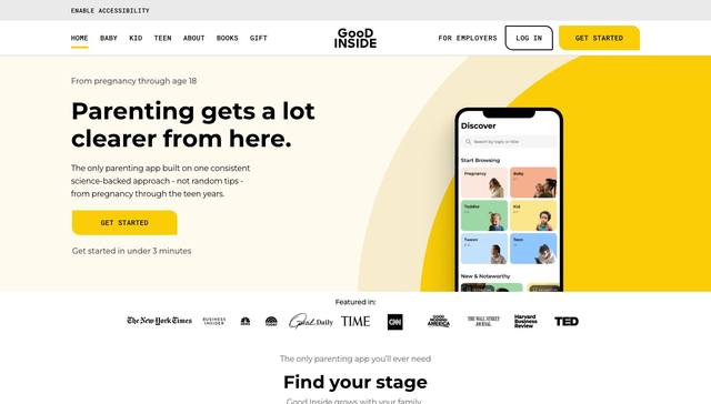 Becky Kennedy — Good Inside — eredeti landing screenshot előnézet