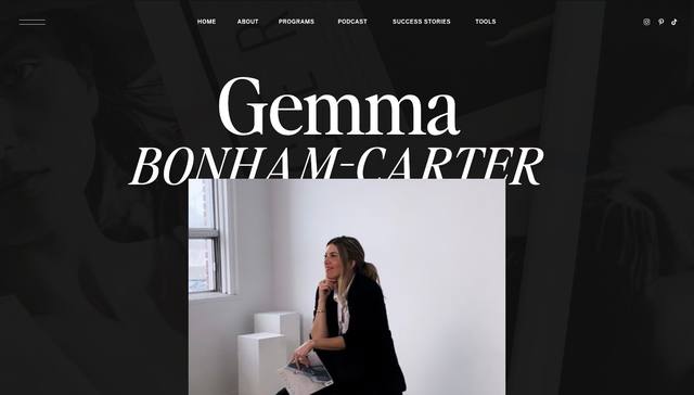 Gemma Bonham-Carter — eredeti landing screenshot előnézet