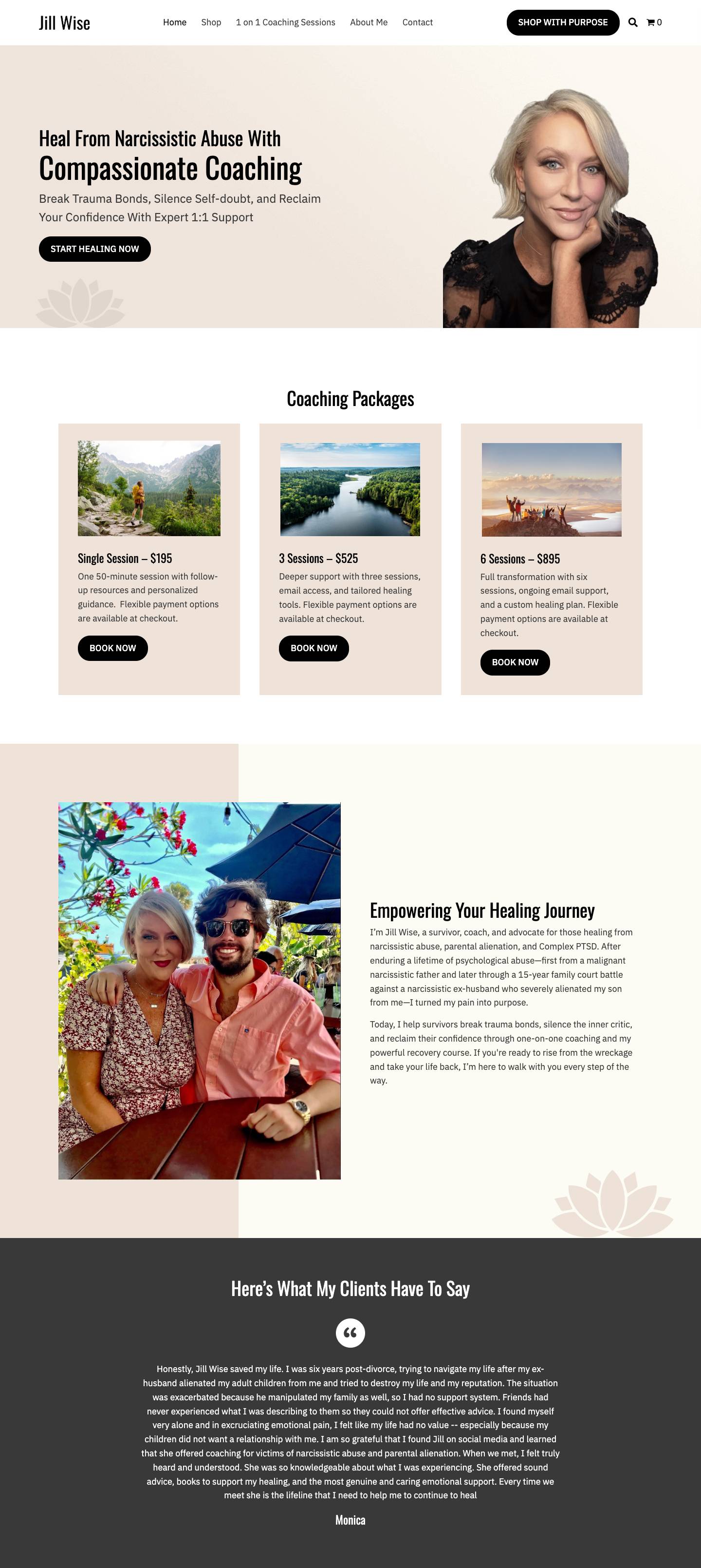 Jill Wise — eredeti landing oldal screenshot
