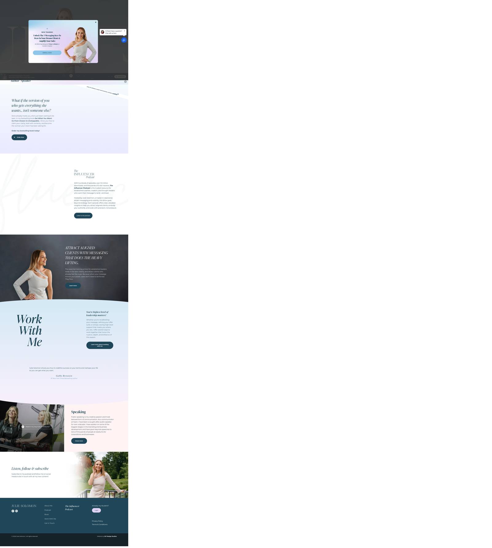 Julie Solomon — Landing — eredeti landing oldal screenshot