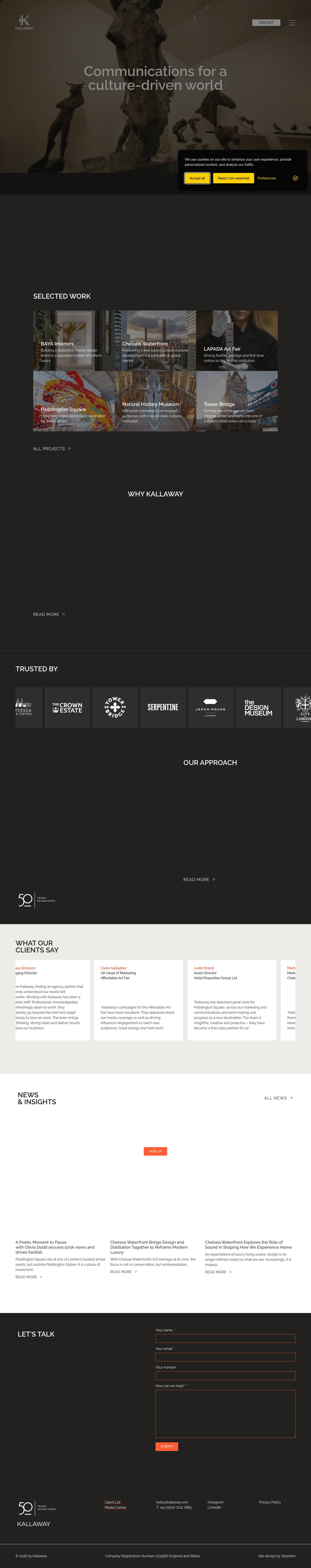 Kallaway — E-mail — eredeti landing oldal screenshot
