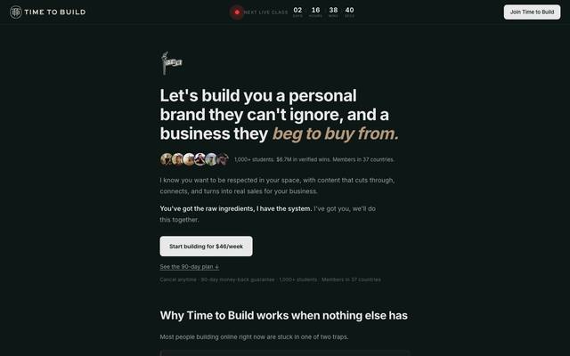 Tom Noske — eredeti landing screenshot előnézet